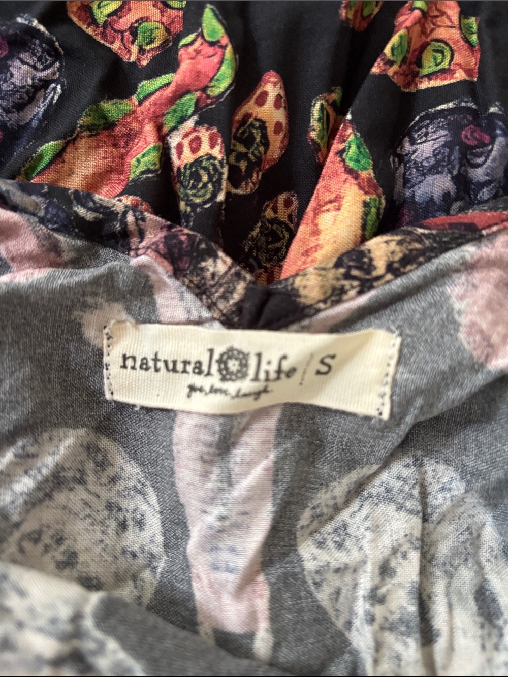 Natural Life Gracie Slip Maxi Dress- Black Motif - Picture 5 of 6